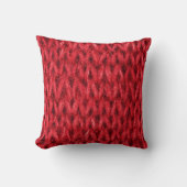Red knitting wool texture background. クッション (正面)