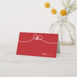 Red Knot Union 囍 結婚おめでとう 中国式ウェディング プレイスカード