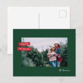 Red Label Single Photo Flat Holiday Postcard シーズンポストカード (正面/裏面)