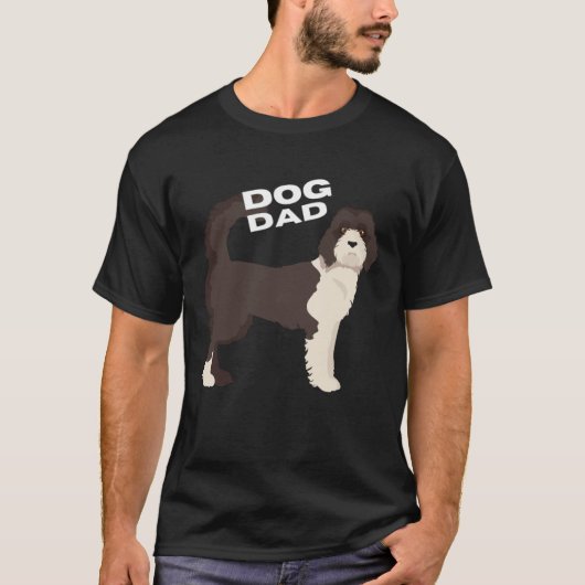 Red Labradoodle Dog Dad Tシャツ (正面)