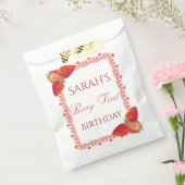 Red Lace Berry First Birthday  フェイバーバッグ (封をした状態)