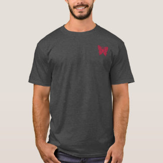 Red Lace Butterfly Emblem | Blossom Basics Tシャツ