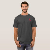 Red Lace Crescent Moon v2 エンブレム | Blossom Basics Tシャツ (正面フル)