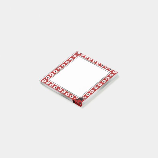 Red Lady Bug Post-it®ノート ポストイット (アングル)