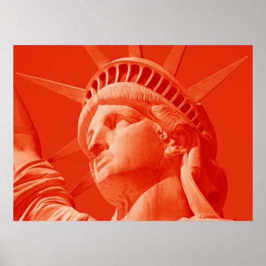 Red Lady Liberty Cerametics New Yorkポスター ポスター (正面)