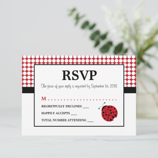 Red Ladybug Children's Birthday Party RSVP (スタンド正面)