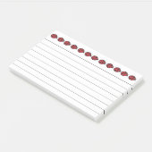 Red Ladybug Post It Notes ポストイット (アングル)