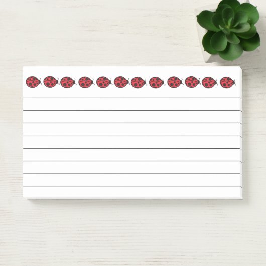 Red Ladybug Post It Notes ポストイット (オフィス)