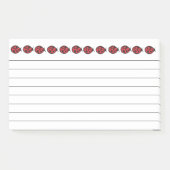 Red Ladybug Post It Notes ポストイット (正面)