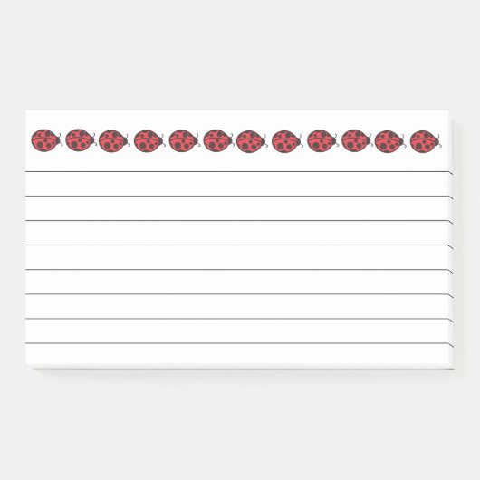 Red Ladybug Post It Notes ポストイット (正面)