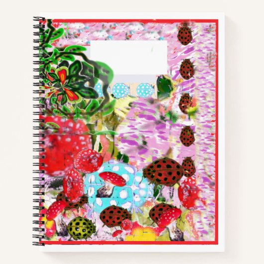 Red Ladybugs ABC文字トレース ノートブック (正面)