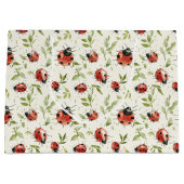 Red Ladybugs Birthday ラージペーパーバッグ (正面)