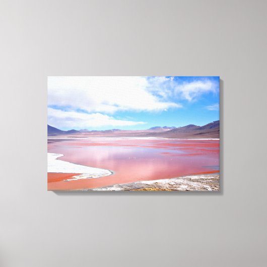 Red Lagoon in Bolivia canvas print キャンバスプリント (正面)