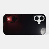 Red Lantern in the Dark Gothic Case iPhone 16ケース (裏面横)