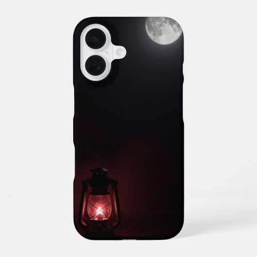 Red Lantern in the Dark Gothic Case iPhone 16ケース (裏面)