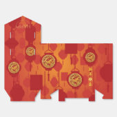 Red Lanterns Chinese Snake New Year TFB Favor Box フェイバーボックス (見開き)