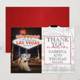 Red Las Vegasの写真結婚ありがとう サンキューカード
