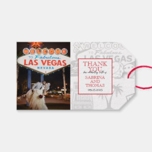 Red Las Vegasの結婚写真 ギフトタグ