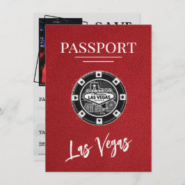 Red Las Vegas Passport日付の保存 セーブザデート