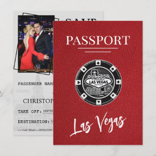 Red Las Vegas Passport日付の保存 セーブザデート