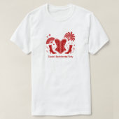 Red Las Vegas Showgirl Bridesmaid Bach Party Tシャツ (デザイン正面)