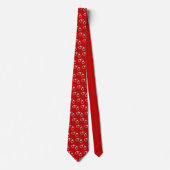 Red Law Enforcement Handcuff Patterned ネクタイ (正面)