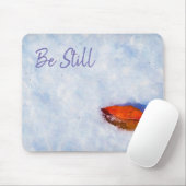 Red Leaf in Winter Photo Art マウスパッド (マウス)