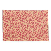  Red Leafy Branches Seamless Pattern 枕カバー (裏面-右)