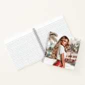 Red Leather Glam Girl Spiral Notebook ノートブック (内部)