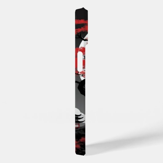 red leaves and full moon Case-Mate iPhoneケース (裏面 / 右)