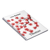Red Leaves Recipe Spiral Notebook  ノートブック (右側)