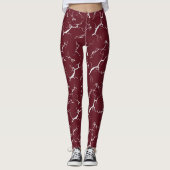Red leggings with tie-dye design レギンス (正面)