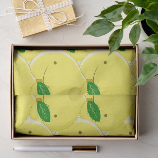 Red Lemon Pattern 薄葉紙 (ギフト)