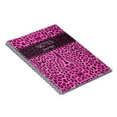 Red Leopardスキンプリントパターン名カスタマイズ ノートブック (右側)
