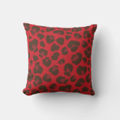 Red LeopardスポットプリントRed Leopardプリント クッション (正面)