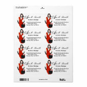 Red Leopardプリントファッション ラベル (フルシート)