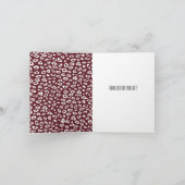 Red Leopardプリントプリントありがとう サンキューカード (内部)