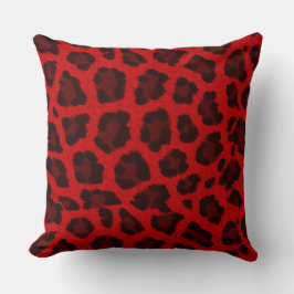 Red Leopardプリント クッション