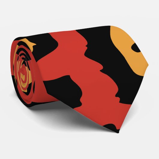 Red Leopardプリント ネクタイ (ロール)