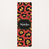 Red Leopardプリント ヨガマット (正面)