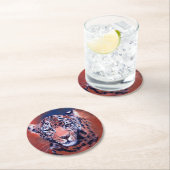 Red Leopard Coaster ラウンドペーパーコースター (インサイチュ)