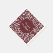 Red Leopard Printクリスマス スタンダードカクテルナプキン (角)
