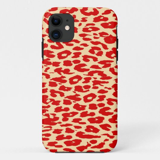 Red Leopard Printスキンファー Case-Mate iPhoneケース (裏面)