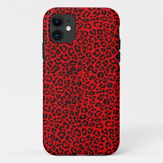 Red Leopard Print Iphone 5Sケース Case-Mate iPhoneケース (裏面)