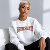 Red + Leopard Print Varsity BRIDESMAID スウェットシャツ