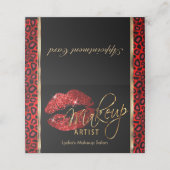 Red Leopard & Red Lipsのメイクアップアーティスト 予約カード (外部開封)