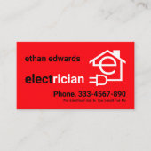 Red Letter-e電気工事士電気回路 名刺 (正面)