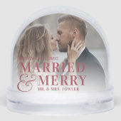 Red Lettering Married & Merry Wedding Photo (裏面)