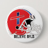 Red lid Believe Bflo button 缶バッジ (正面)