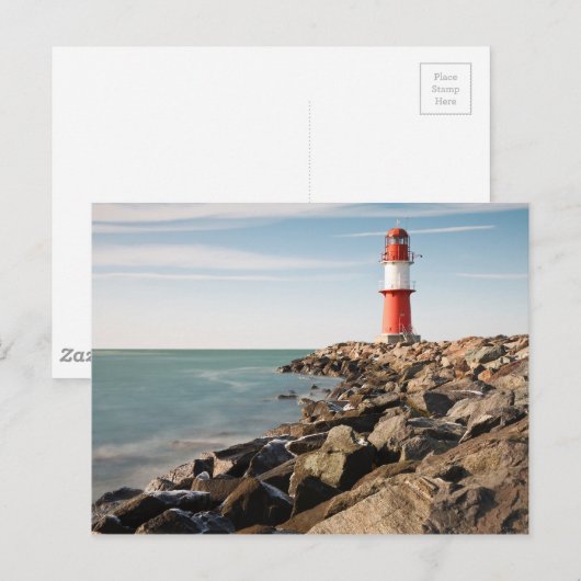 Red light house in Warnemuende ポストカード (正面/裏面)